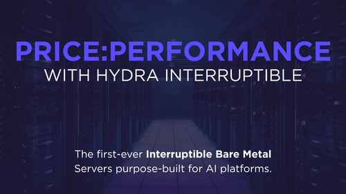 Hydra Host Launches First Interruptible Bare Metal GPU Servers, in Beta for select partners 